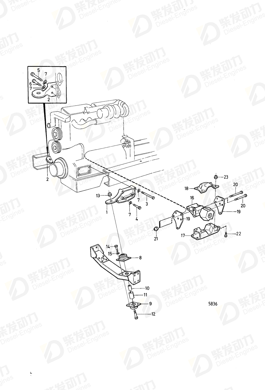 VOLVO Hexagon screw 945883 Drawing